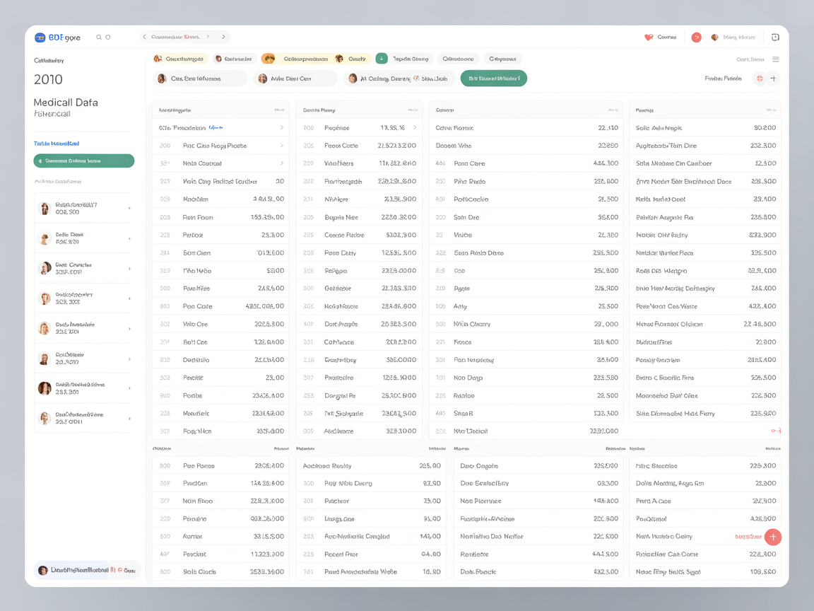 Healthcare Dashboard - Before redesign